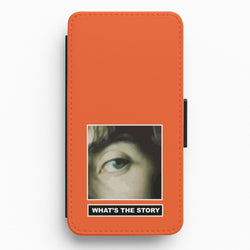 What's The Story Orange Flip / Wallet Phone Case
