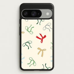 Coquette Christmas Bows Pattern Google Pixel 10 / 10 Pro Case