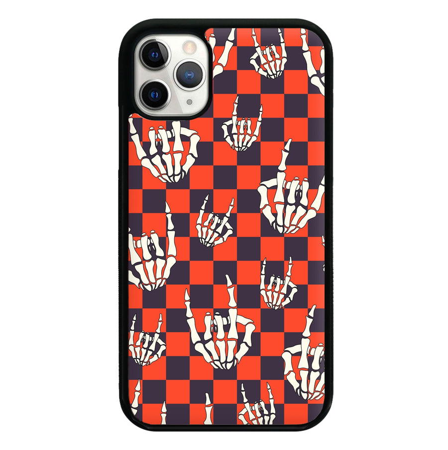 Rock On Skeleton Orange Phone Case