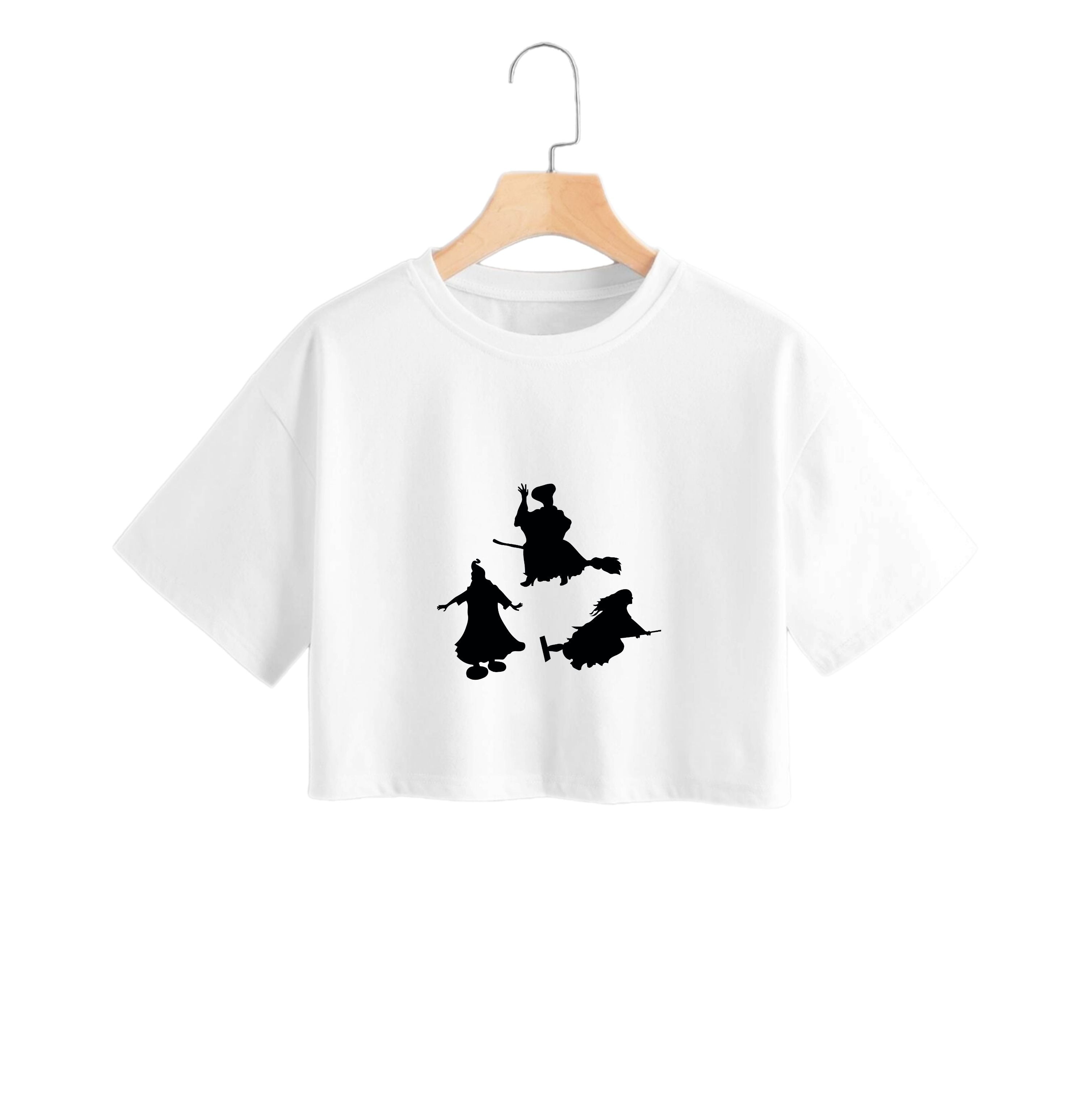 Witches Outline - Hocus Halloween Crop Top