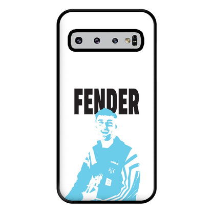 Fender Silhouette Blue Galaxy S10 Plus Case