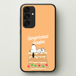 Cartoon Beagle Gingerbread House Galaxy A35 Case