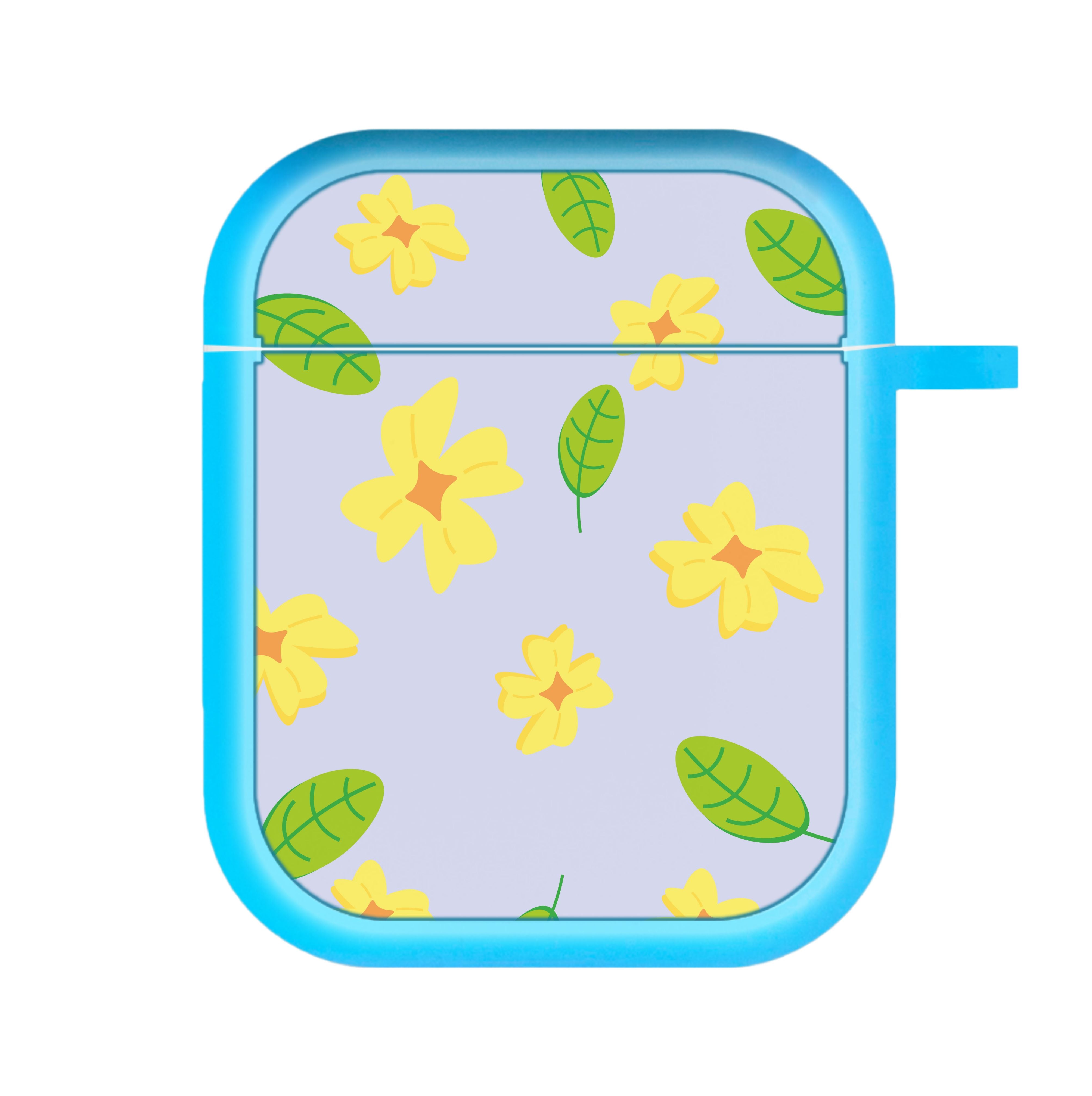 Yellow And Green Pattern - Floral AirPods Case