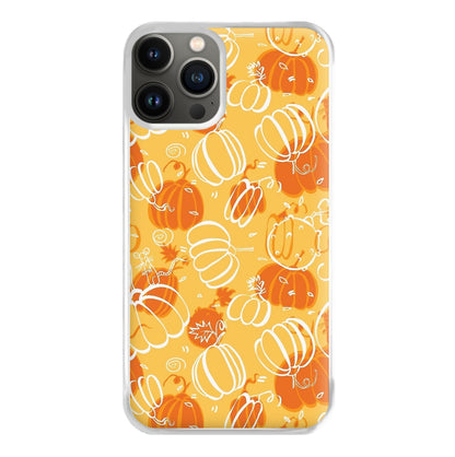 Drawn Pumpkin Pattern Phone Case