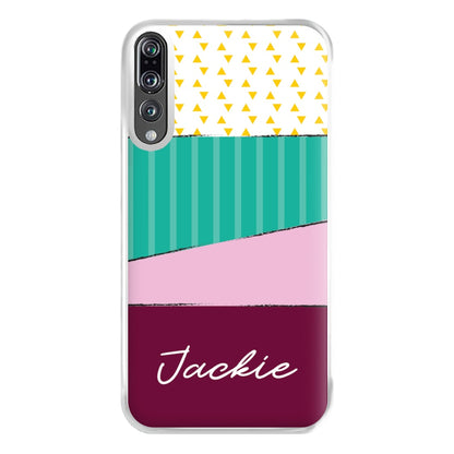 Geometric Patterns Personalised Name Huawei P20 Pro Case