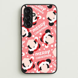 Merry Christmas Cartoon Mouse Pattern Galaxy A16 Case