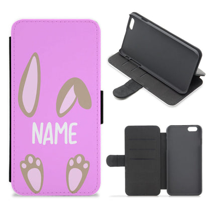 Brown Bunny Personalised Flip / Wallet Phone Case