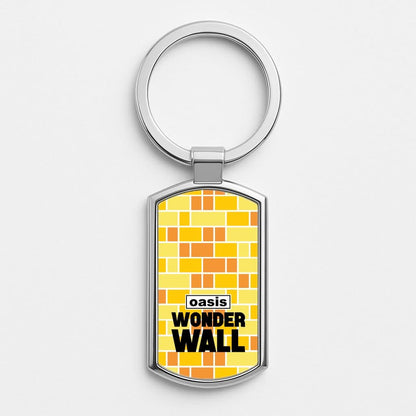 Wonder Wall Pattern Silver Metal Keyring