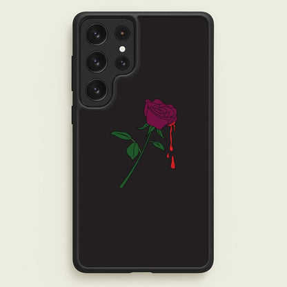 Dark Pink Rose Galaxy S22 Ultra Case
