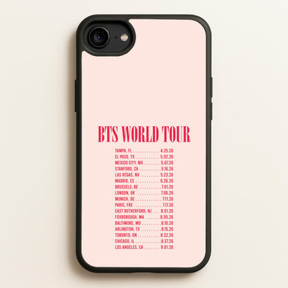 K-Pop Band World Tour List 2026 iPhone 6 / 7 / 8 / SE Case