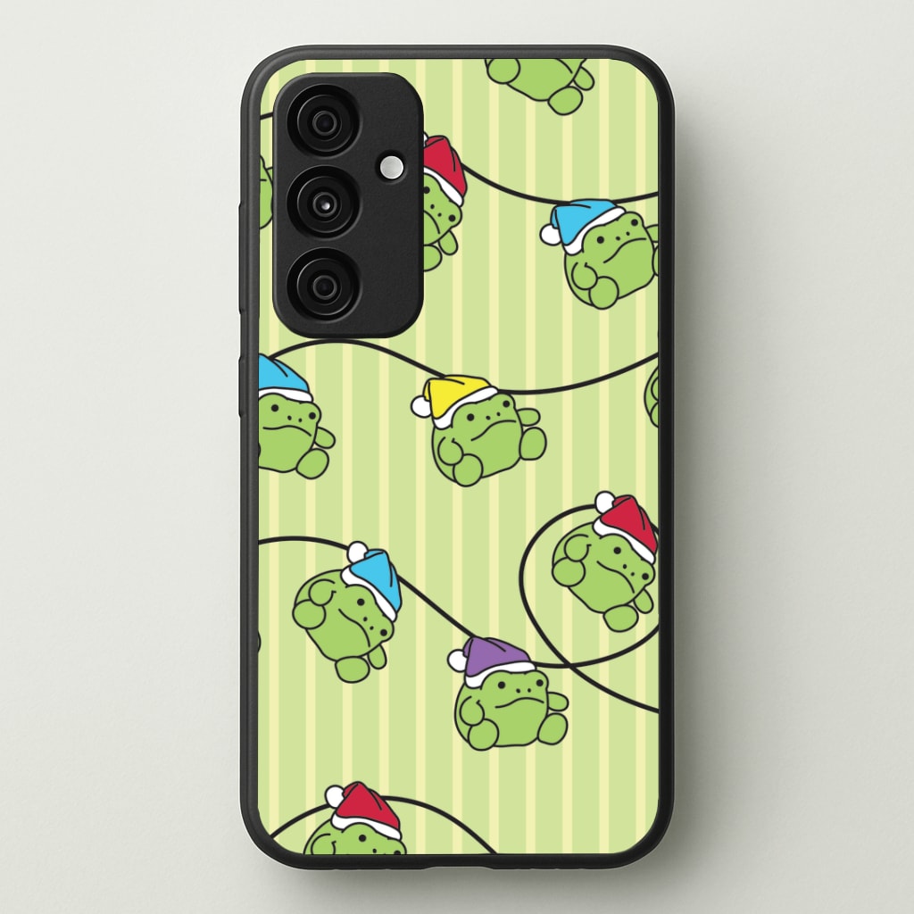 Christmas Frog Plush Fairylights Pattern Galaxy A55 Case