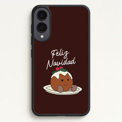 Christmas Pudding Plush Galaxy S25 Edge Case