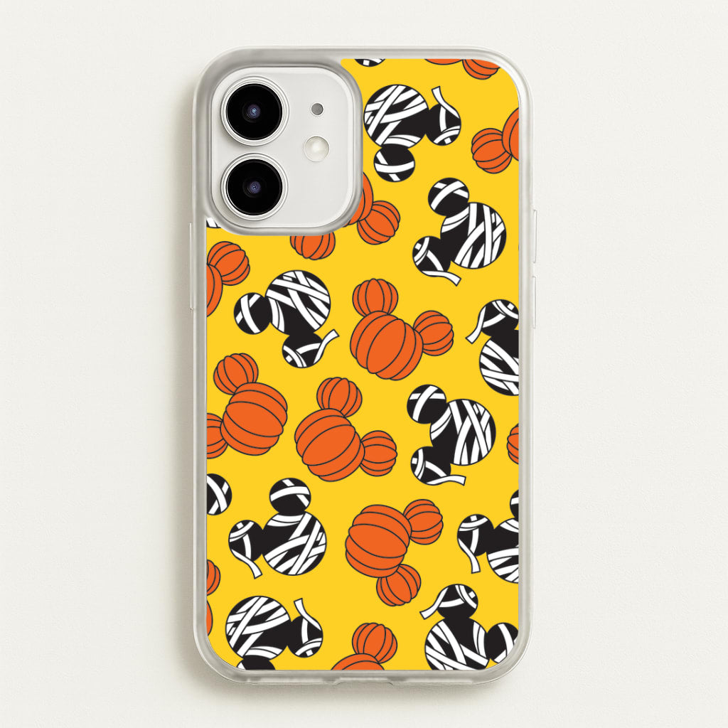 Pumpkin And Mummy Mouse Pattern iPhone 12 / 12 Pro Case
