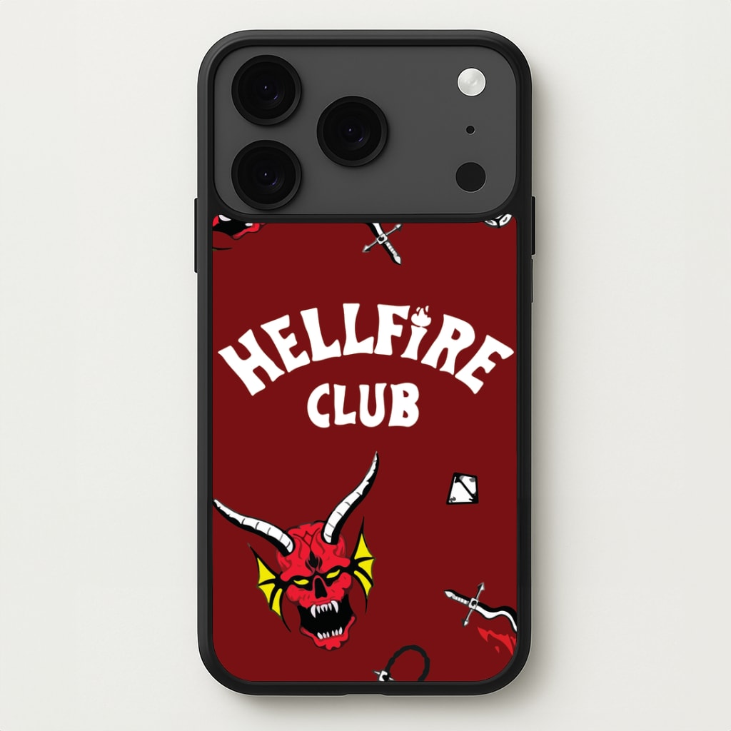 Hellfire Club Icons Collage Red iPhone 17 Pro Case