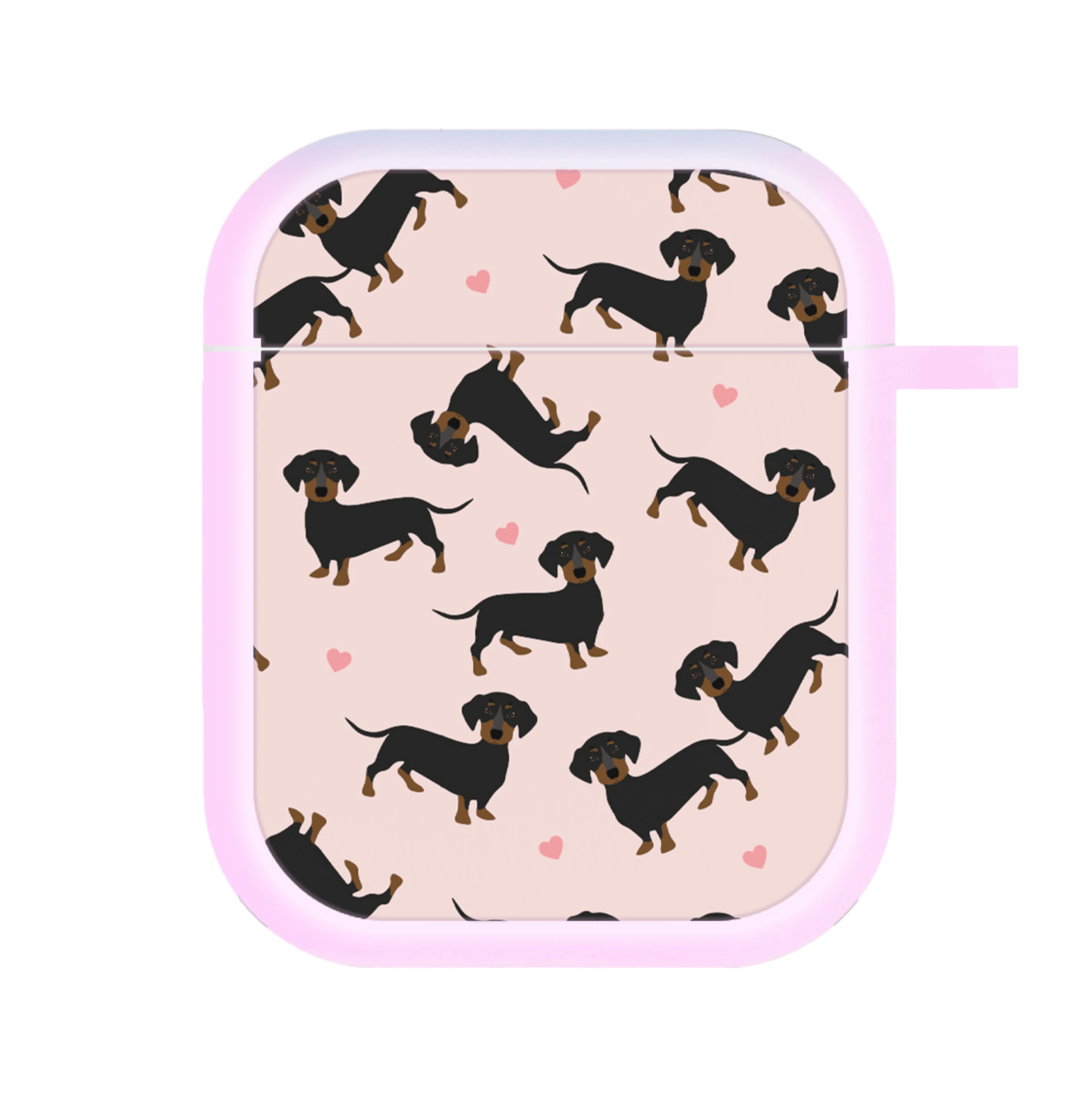 Heart Dachshund - Dog Pattern AirPods Case