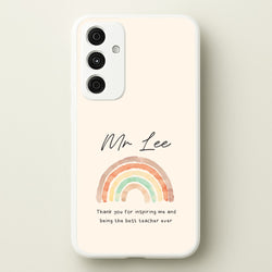 Biege Personalised Teacher Rainbow  Galaxy A15 Case