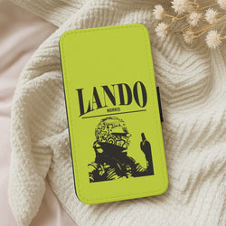 Lando Black And Green  Leather Phone Case