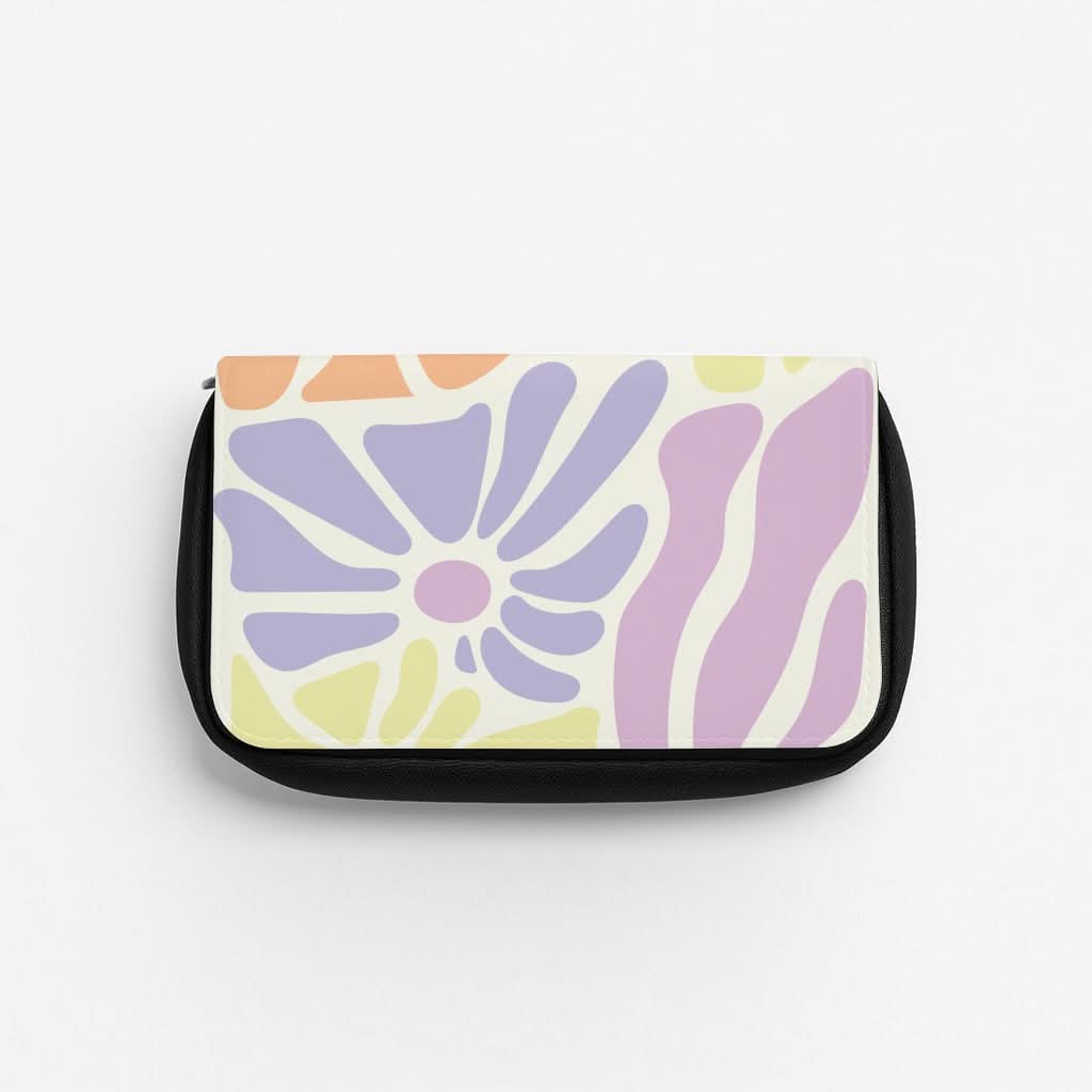 Pastel Abstract Flowers Pencil Case