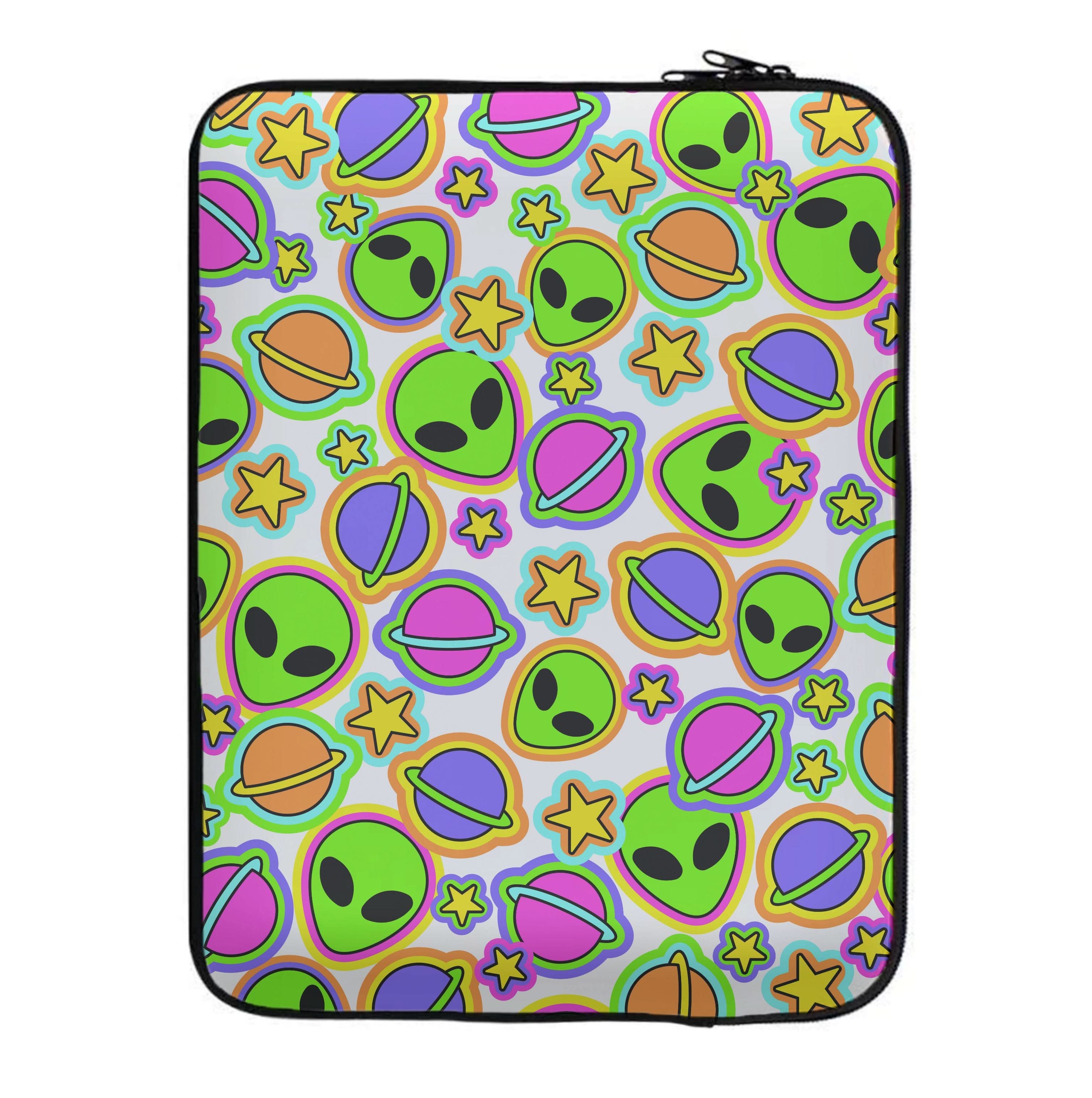 Colourful Aliens And Stars Laptop Sleeve