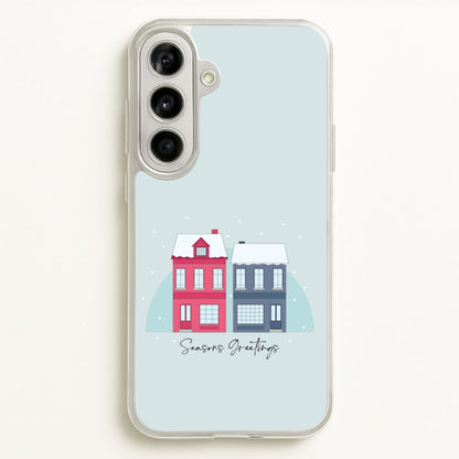 Seasons Greetings Winter Townhouses Galaxy A56 Case