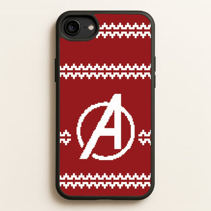 Superhero Team Red Christmas Jumper  iPhone 6 / 7 / 8 / SE Case