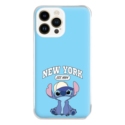 New York Blue Alien iPhone 14 Pro Case