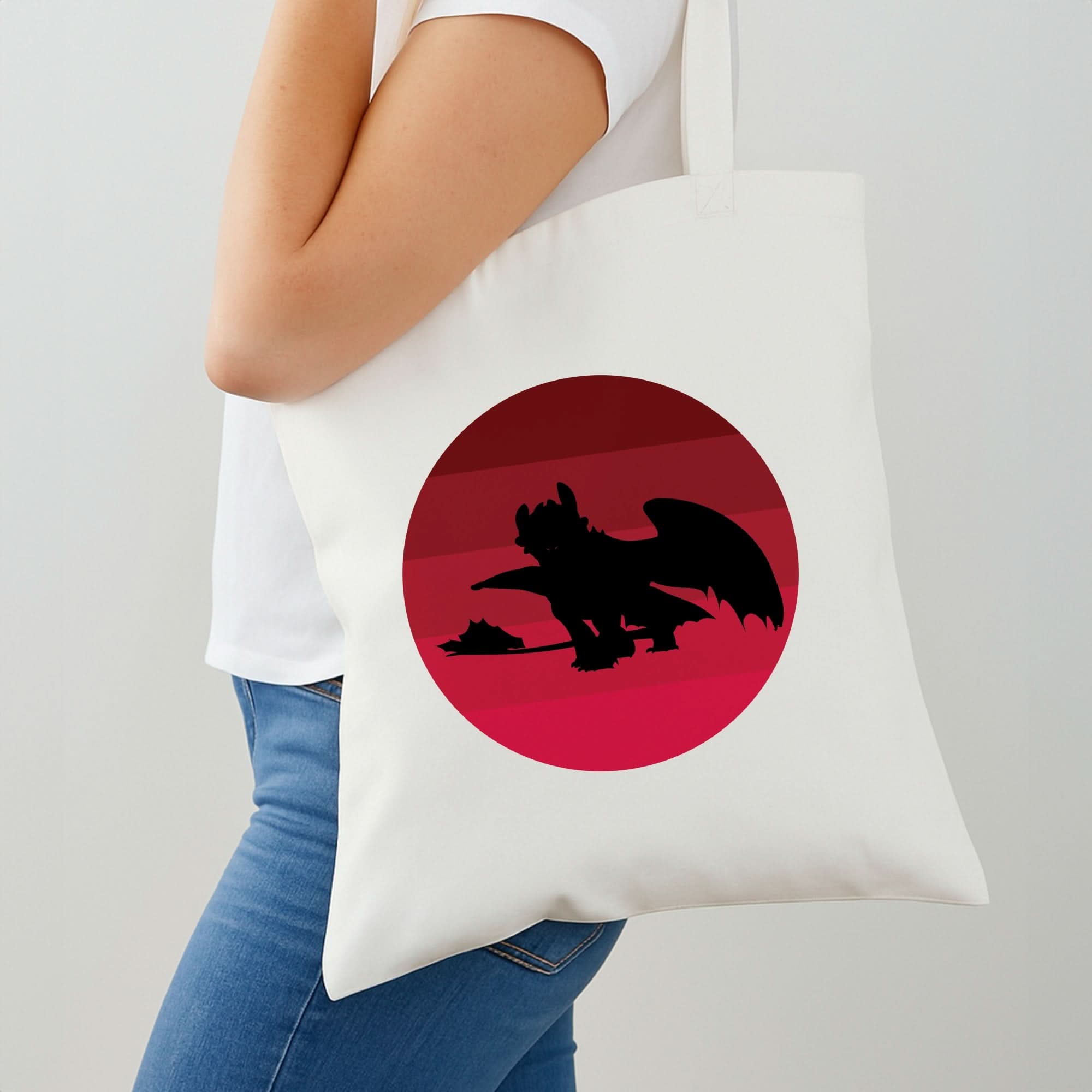 Red Sunset Dragon Shoulder Bag