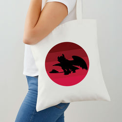 Red Sunset Dragon Shoulder Bag
