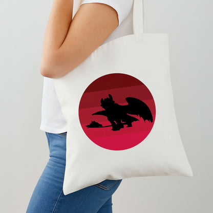 Red Sunset Dragon Shoulder Bag
