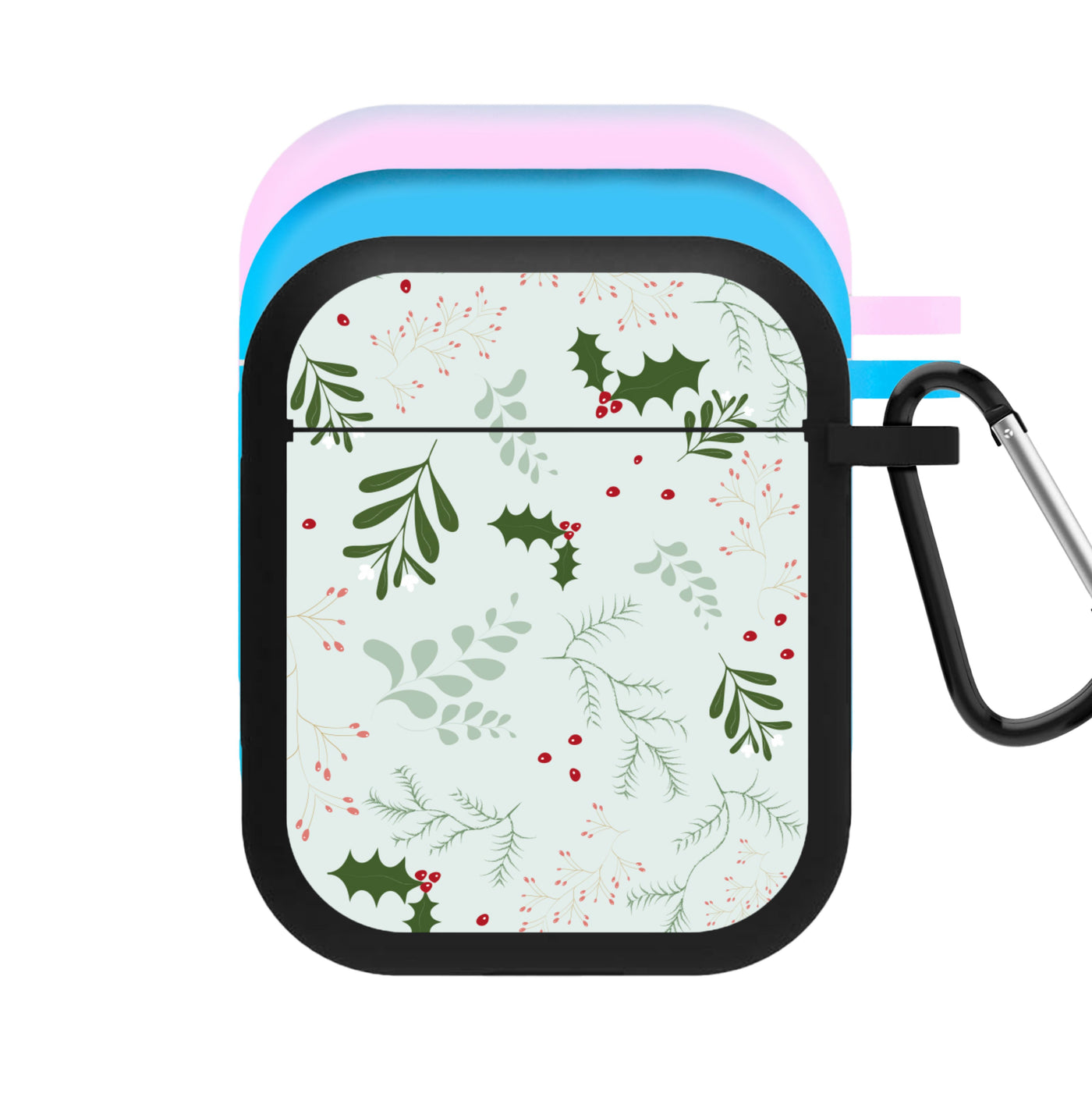 Christmas Floral Pattern AirPods Case