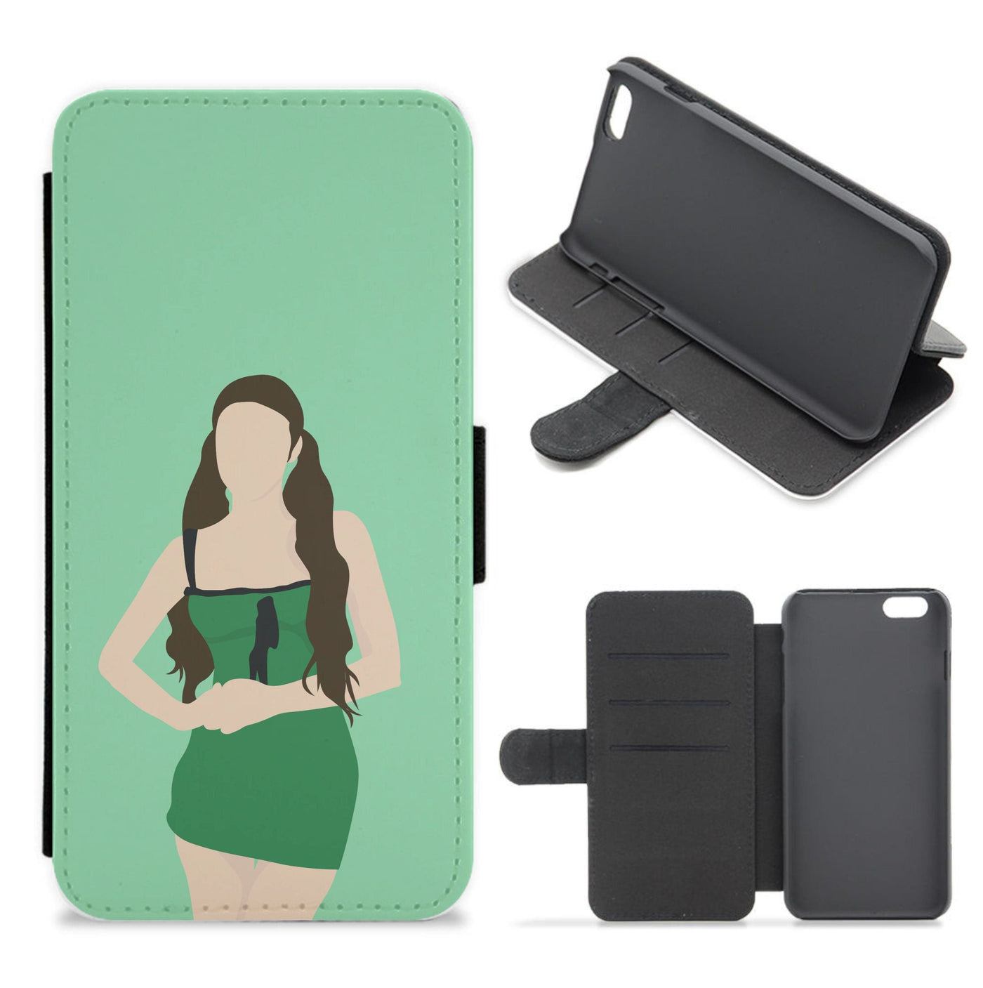 Green Dress - Olivia Flip / Wallet Phone Case