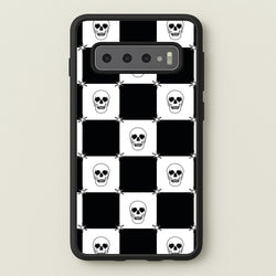 Checkered Skulls Pattern Galaxy S10 Plus Case