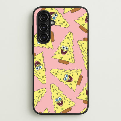 Christmas Tree Cartoon Sponge Pattern Galaxy A16 Case