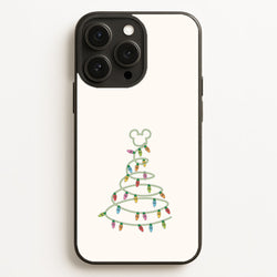 Cartoon Mouse Christmas Tree Lights iPhone 16 Pro Max Case