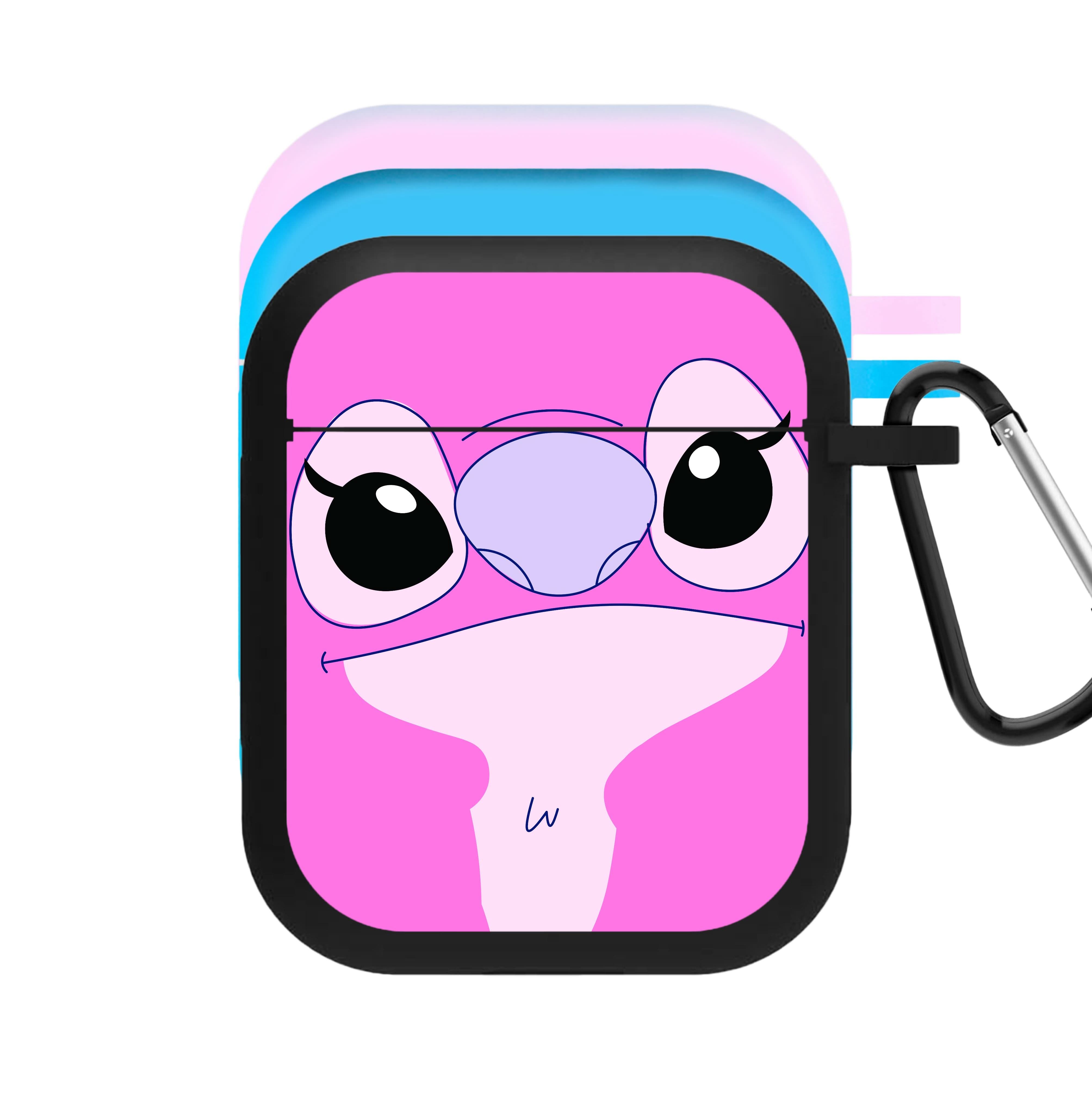 Cute Pink Alien Face AirPods Case
