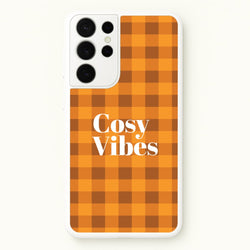 Checkered Cosy Vibes Galaxy S21 Ultra Case