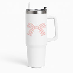 The Gingham Bow Tumbler