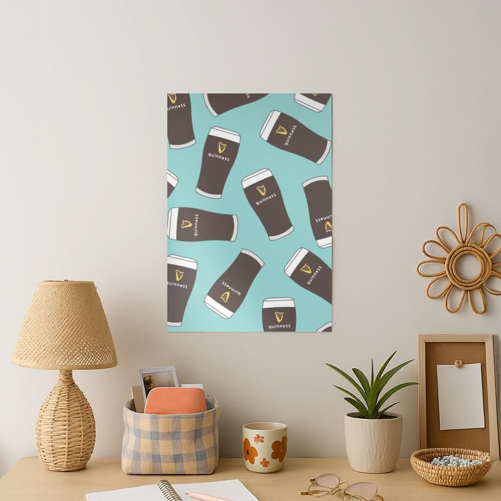 Stout Pint Pattern Art Print