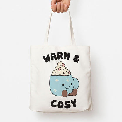 Hot Cocoa Plush Quote Tote Bag