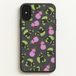 Vampire Frogs And Vegetables Pattern - Halloween iPhone XS Max Case