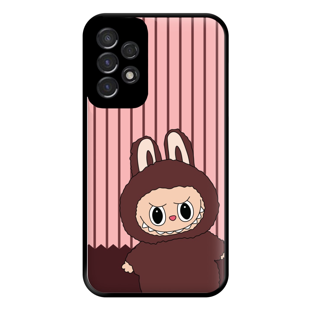 Stripey Cute Brown Monster Galaxy A53 Case