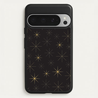 Christmas Gold Stars Pattern Google Pixel 9 Pro XL Case