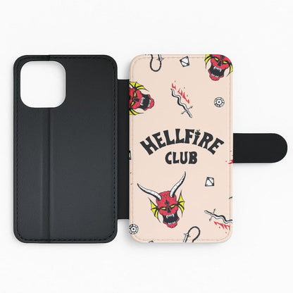 Hellfire Club Icons Collage Peach Flip Phone Case