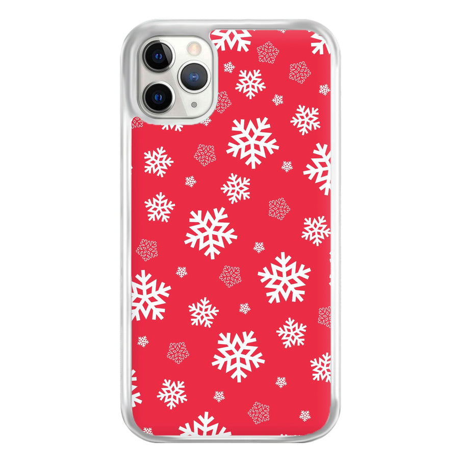 Red Snow Pattern Phone Case