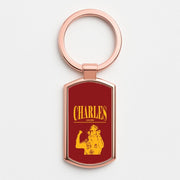 Charles Red And Gold Luxury Keyring 4