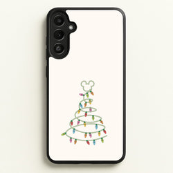 Cartoon Mouse Christmas Tree Lights Galaxy A34 Case