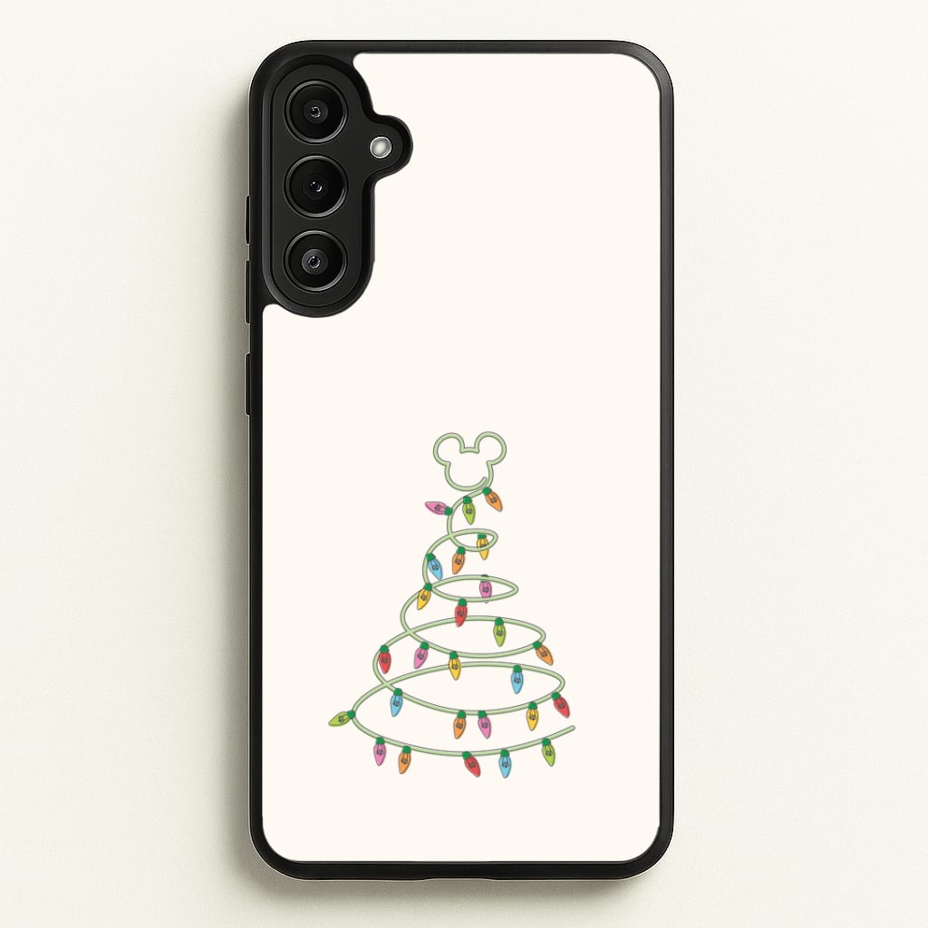 Cartoon Mouse Christmas Tree Lights Galaxy A36 Case
