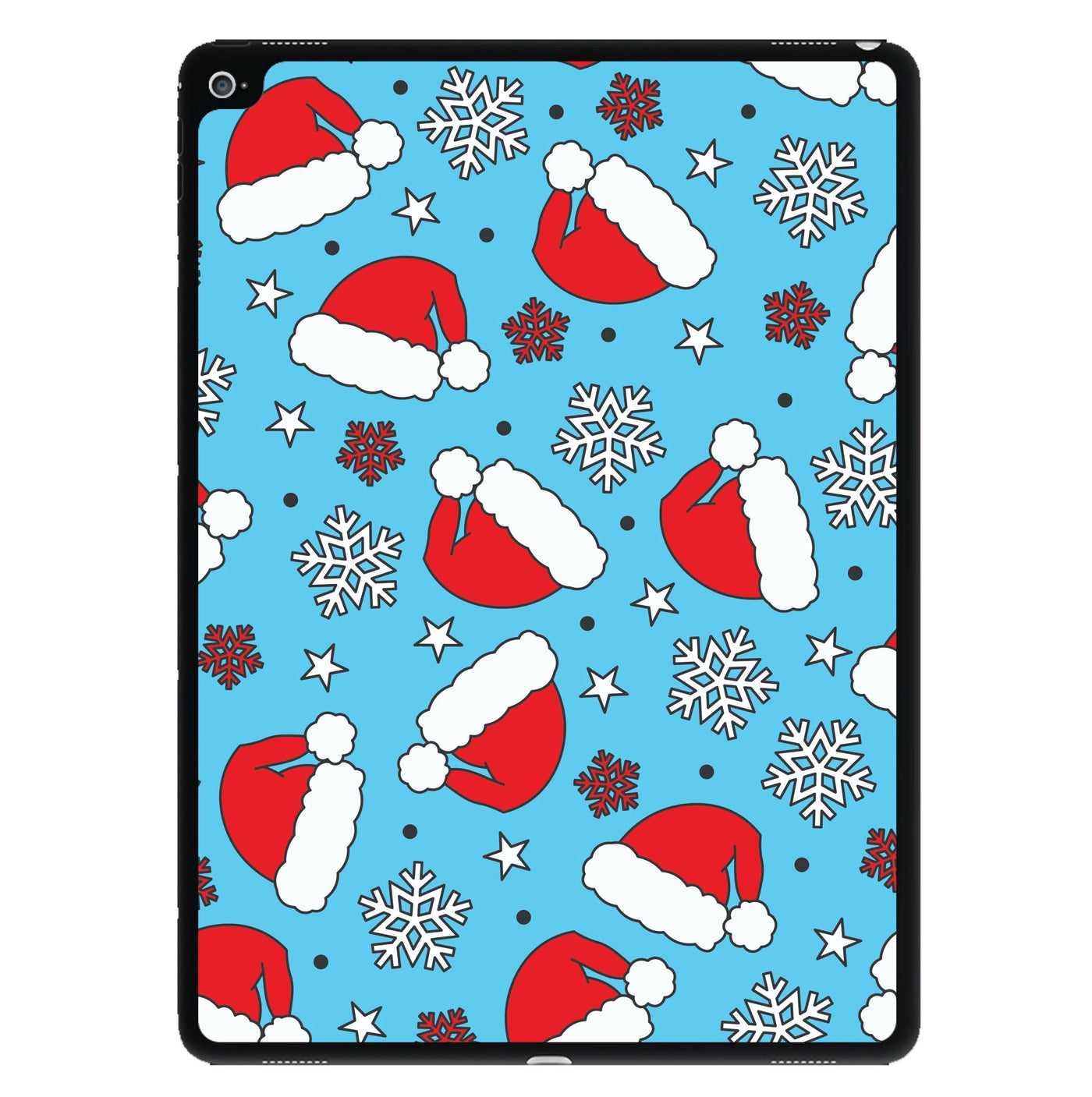 Blue Snow Pattern iPad Case