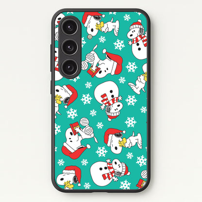 Christmas Cartoon Beagle Pattern Galaxy S25 Plus Case