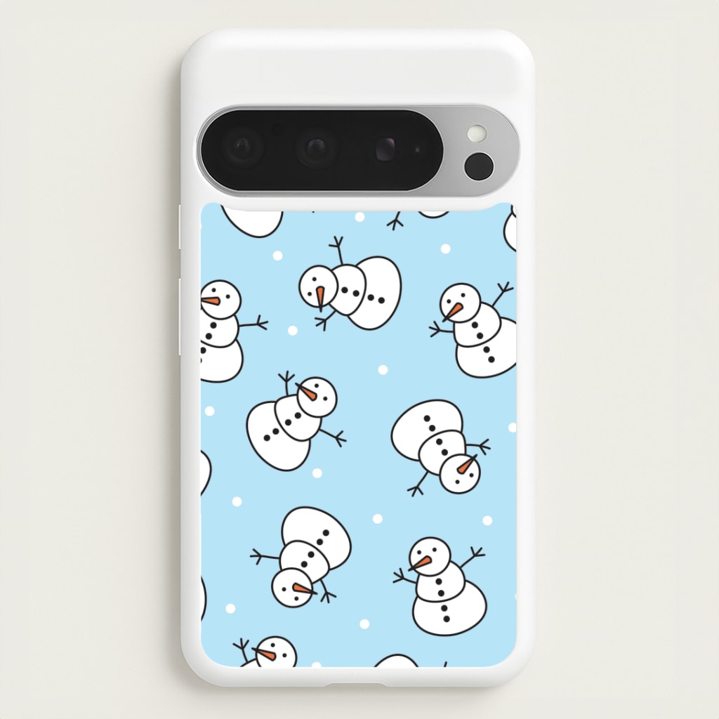 Cartoon Snowmen Pattern Google Pixel 9 Pro XL Case